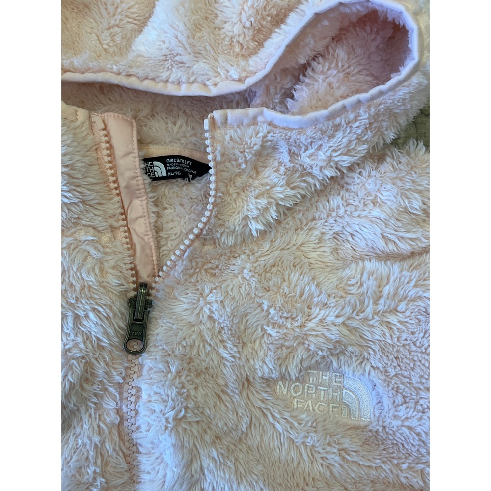 The North Face Girls XL Pink Osito‎  Fleece Hoodie Jacket Full Zip Hooded XL/18